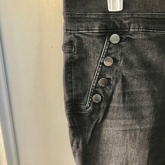 Express Grey Stretched Denim Perfect Jeans - Size 16L - Picture 4 of 7